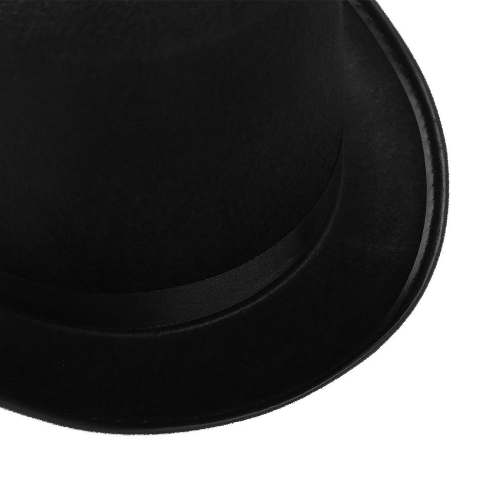 Unisex Black Felt Top Hat for Children and Adults Dress Up Accessory for Magician or Ringmaster Theme Party