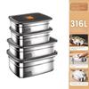 Student Lunch Box  Camping Stainless Steel Crisper, , Sealed Leak-proof Bento Box, Refrigerator Freezer Storage Box Outdoor Tool