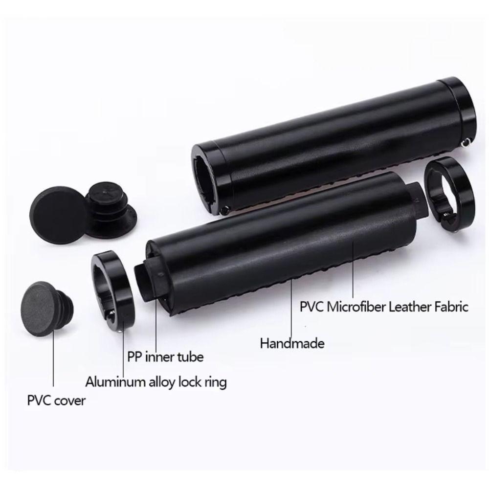 Leather Material Bike Leather Handle Cover Shock-absorbing Bike Cowhide Grip  Bicycle Accessory