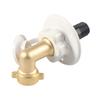 RVs City Water Fill Inlet Flange Brass with Check Valves, RVs Water Inlet Replacement 3/4NPT City Water Connection Inlet