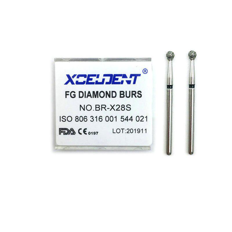 10 sztuk Dental Diamond FG szybkie wiertła do polerowania kulki wygładzające okrągłe wiertła dentystyczne BR-X28S