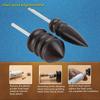 2 Pcs  Set Leathercraft Carving Tool Handmade DIY Leather Edge Slicker Round Wood Burnisher