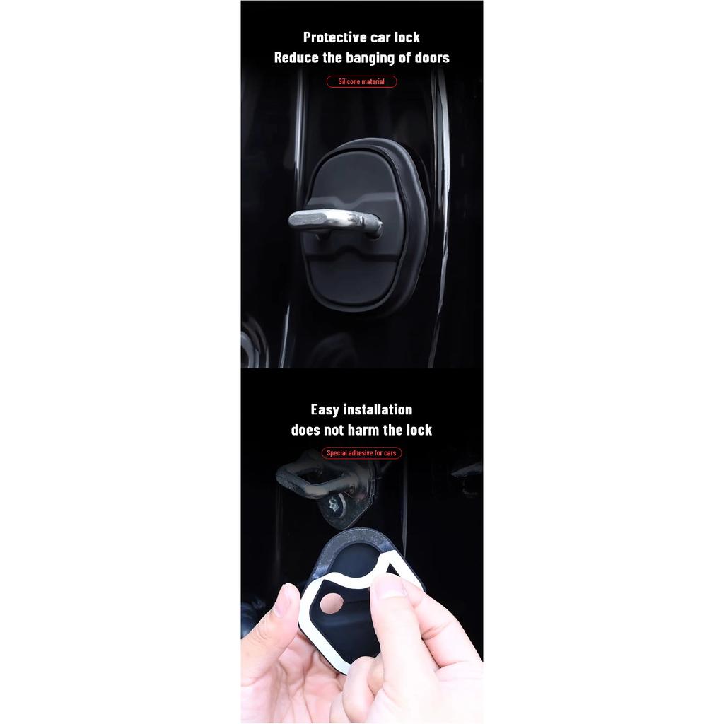 Car Door Lock Silicone Buckle Protector Cover For CHANGAN QIYUAN A05 AO6 2024 2025 Car Door Latch Anti-collision Accessories