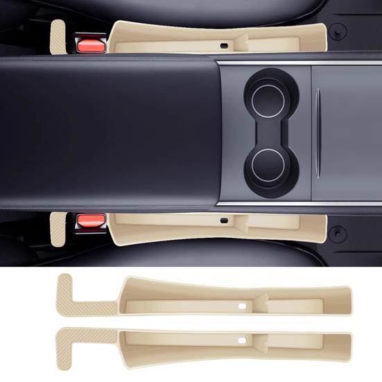 2Pcs Car Seat Gap Fillers Automotive Seat Organizer Large Capacity Easy Installation Universal Car Interior Seat Gap Storage Box