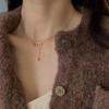 Minimalistische Schweinenasen-Halskette vergoldet - Trendige koreanische Schlüsselbein-Kette für Damen