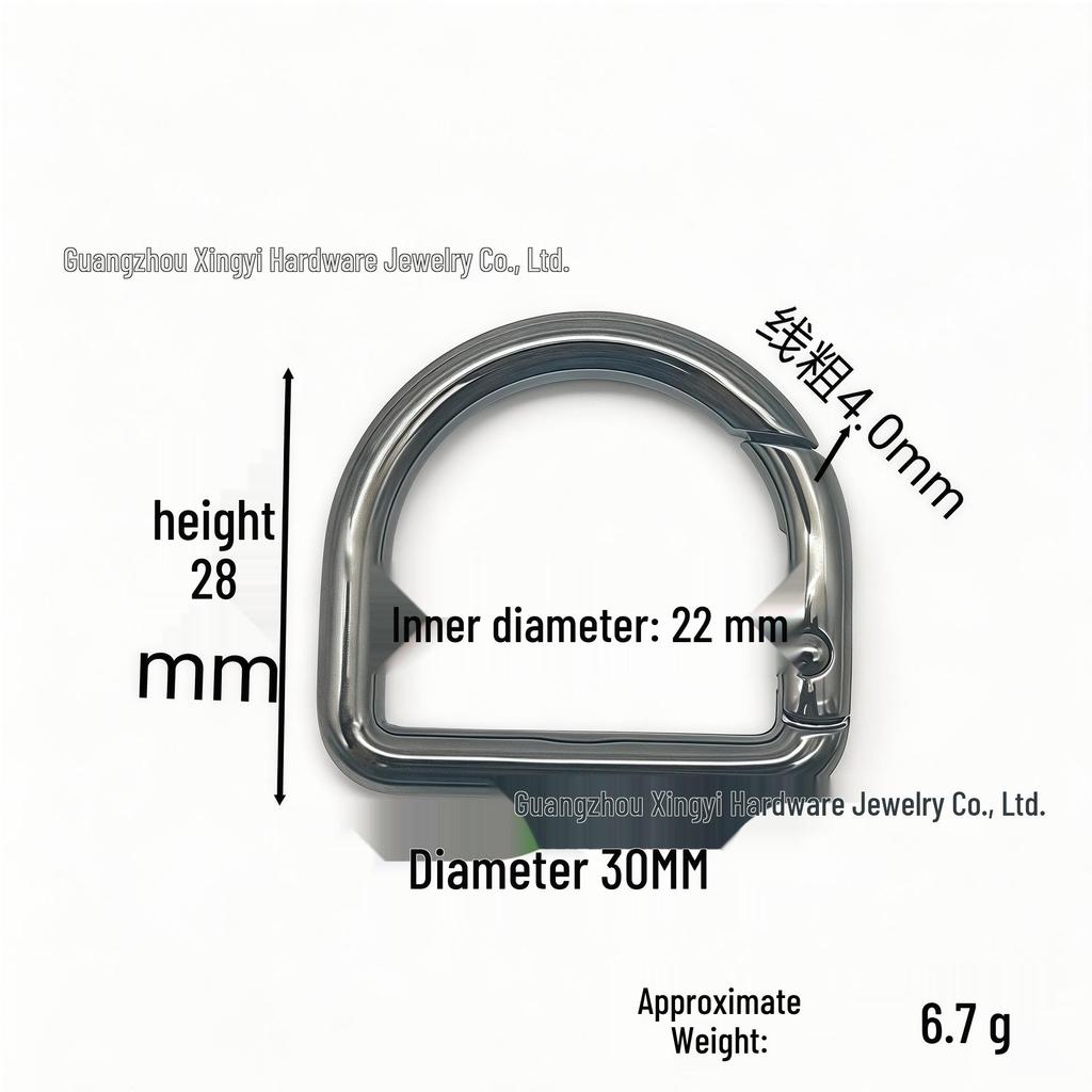 D-Shaped Ring Buckle for Bags & Clothing Accessories