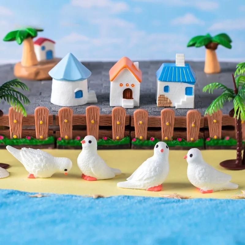 Micro Landscape Sea Bird Seagull Pigeon Miniature Fairy Garden Home Houses Decor Beach Plate Landscaping Decor DIY Accessories