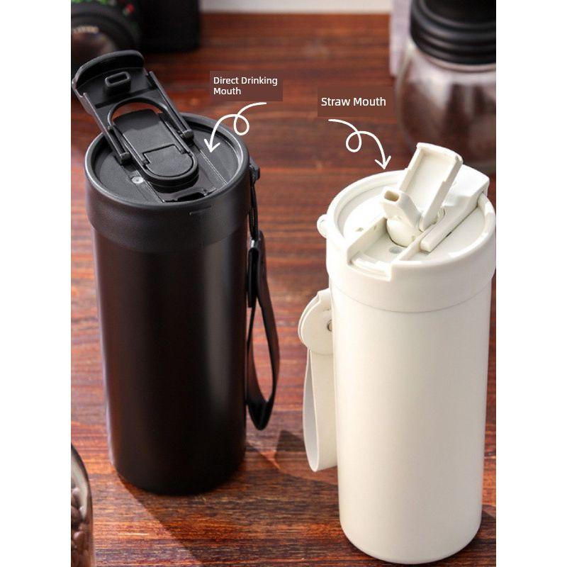Large-Capacity Thermos Cup for Women, Good-Looking Ice Cup, Portable Car Coffee Cup, Outdoor Sports Water Bottle, Tea Cup
