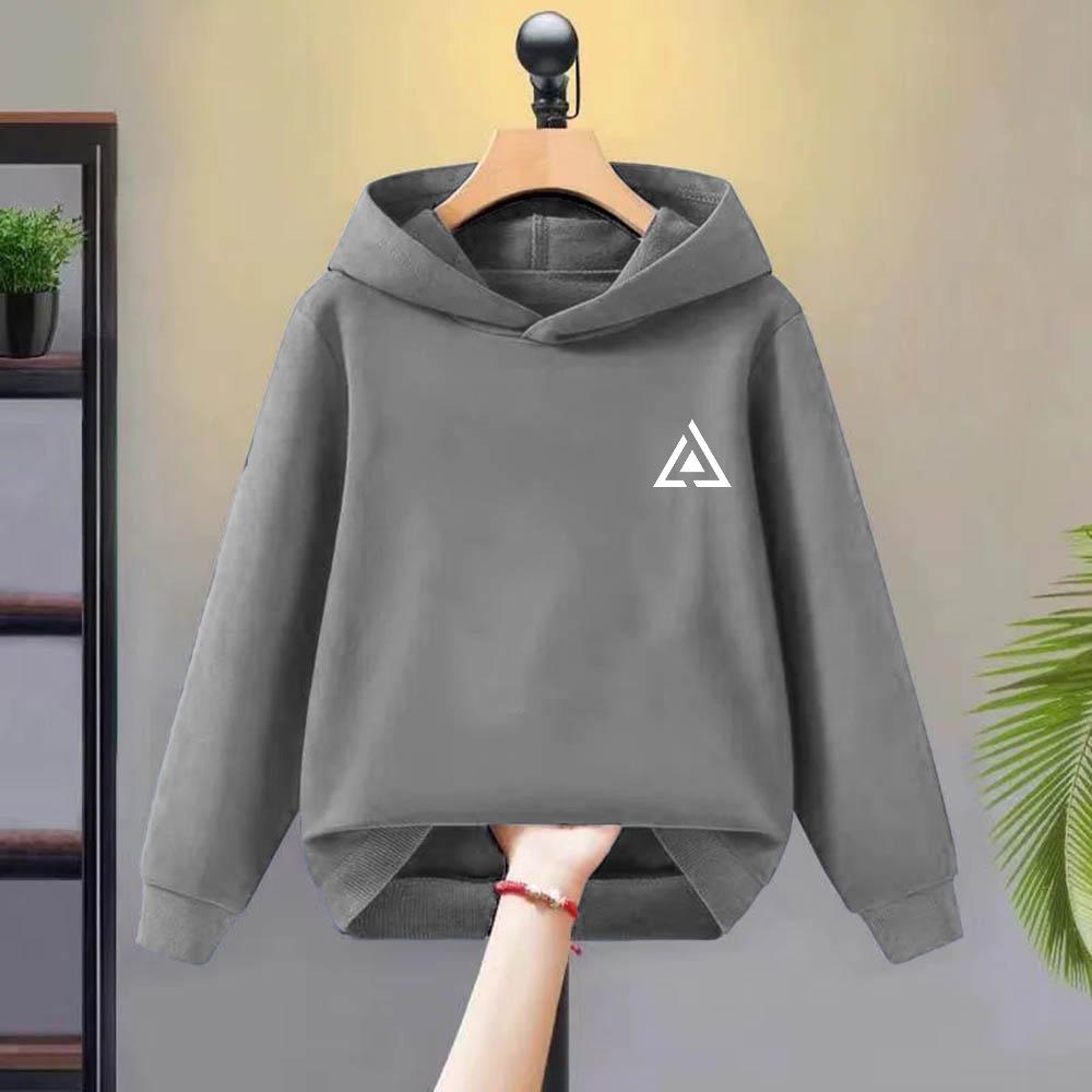 

Толстовка с капюшоном для мальчиков Four Seasons Simple Printing среднего размера для детей/спорта и отдыха с круглым вырезом 160cm серый