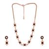 Estele Rose Gold Geometric Designer Necklace Set For Women