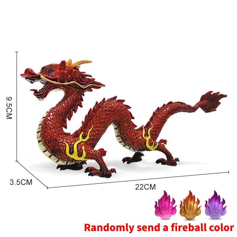 Chinesische Drachenmythologie Modell Pvc Statische Skulptur für Büro- oder Wohnzimmerausstellung