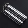 Stylish Cigarettes Container with Keychain Portable Cigarettes Holder Aluminum Metal Cigarettes Storage Tube for Men