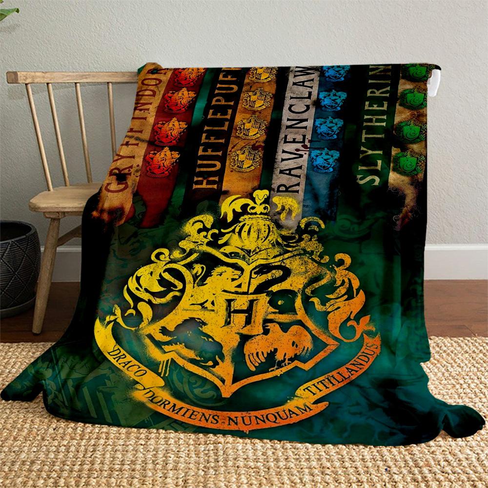 1pc Gryffindor Hufflepuff Ravenclaw Outdoor Flannel Throw Blanket All Season Soft Warmth,Home Decor 1031063