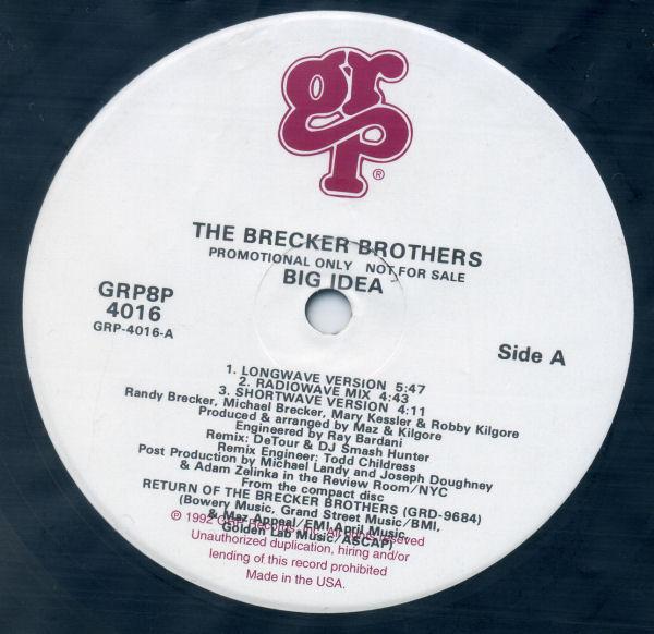 

12inch Record BRECKER BROTHERS Big Idea GRP8P4016PROMO GRP 1992 US Dance Electronica Used