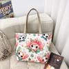 Ethnic Style Canvas Shoulder Bag With Bright Print For Daily Use