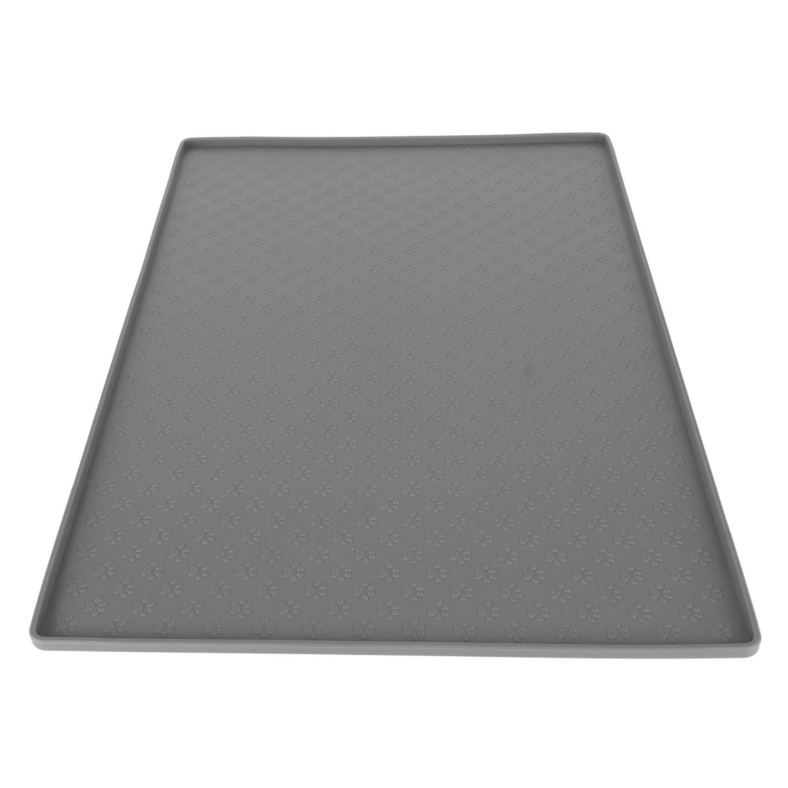 

Pet Feeding Mat Silicone Waterproof Safe Raised Edge Slip Resistant Pet Mat for Dog Cat