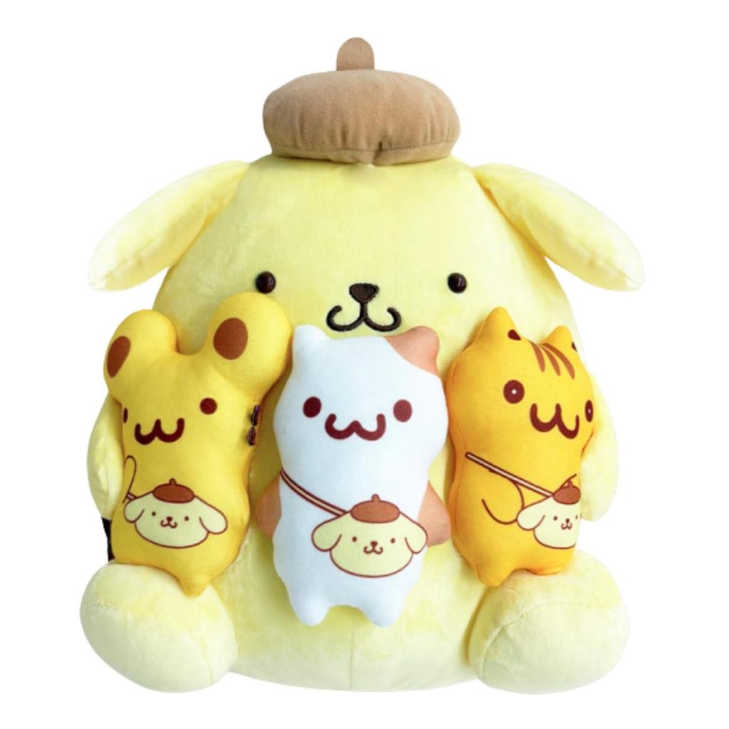 Pompompurin Team Purin Let's All Go for a Walk! Big Plush Toy, Round One Exclusive, 33cm
