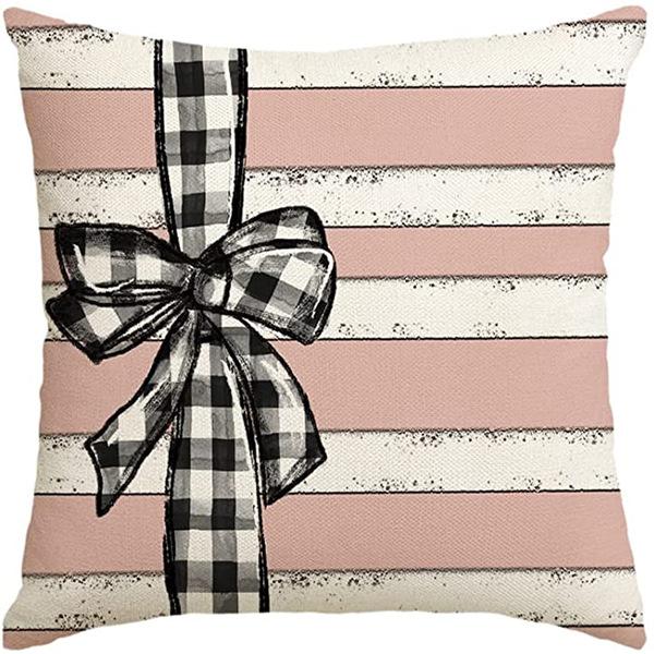 New Ins Style Pillow Cover Pink Cute Simple Printed Bed Pillow Living Room Cushion Cover Premium Durable Quality 45 45Cm without pillow core 1080₽