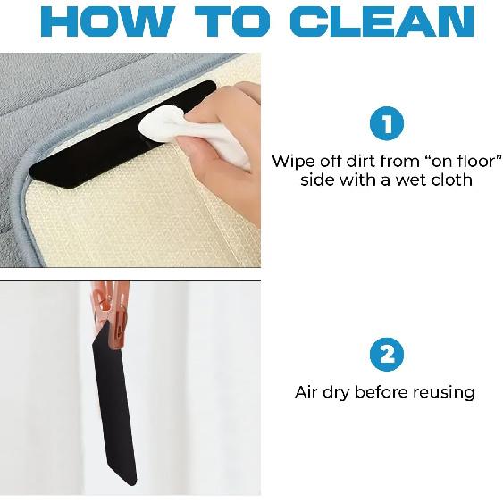 16-Pack Gripper for Rug for Hardwood Floors and Tiles: Double-Sided Reble Rug Carpet Tape. Anti-Slip Tape Grips Area Rugs, Non-Slip Rug Pads Prevent