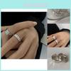 Unique Irregular Starburst Zircon Ring For Women Stylish Adjustable Fashion Jewelry