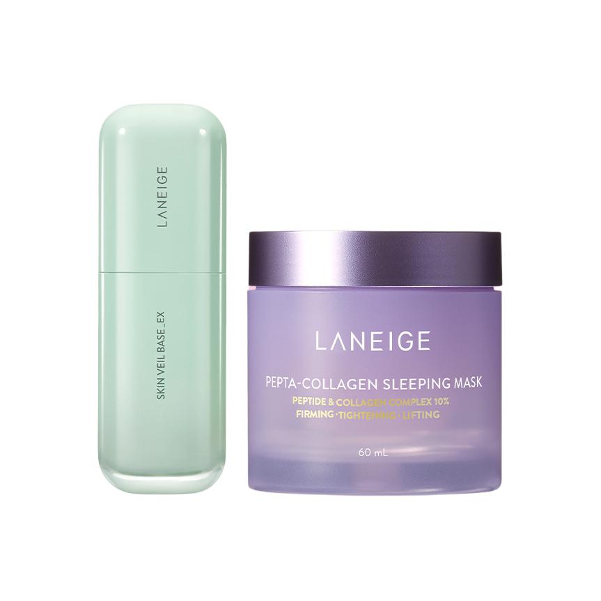 

Laneige Skin Veil Base_EX (Mint Green) & Bouncy & Firm Sleeping Mask Set Mask 60ml+#40 Base 30ml
