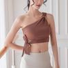 OEING Women's One-Shoulder High Elastic Sports Bra Tank Top