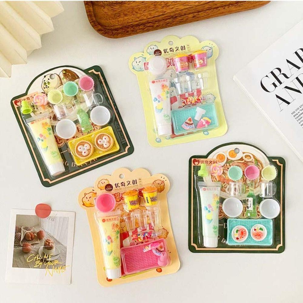 

Simulation Cream Cream Glue Popcorn Set Simulation Dessert Clay Toy Birthday Gifts