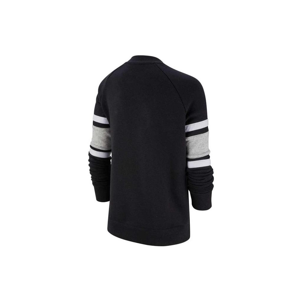 Nike Round Neck Letter Print Long Sleeve Sweatshirt Kids sweatshirt Black BV3591-010