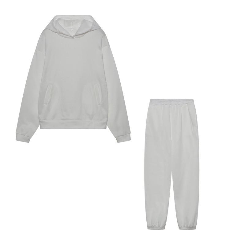 Women's Autumn Casual Two-Piece Hooded Sweatshirt and Long Pants Set