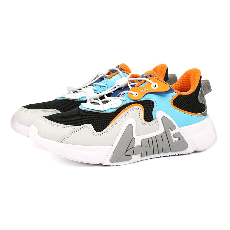 Li Ning Kids Sports Lifestyle Synthetic Leather Fabric Versatile Comfortable Breathable Shock Absorption Rebound Casual Shoes YKCU266-1