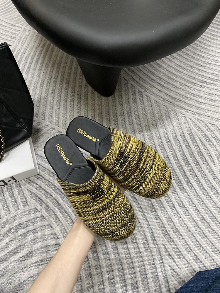 Fashion Baotou Half Slippers Women Wear Muller Shoes 2025 New Flat Sandals