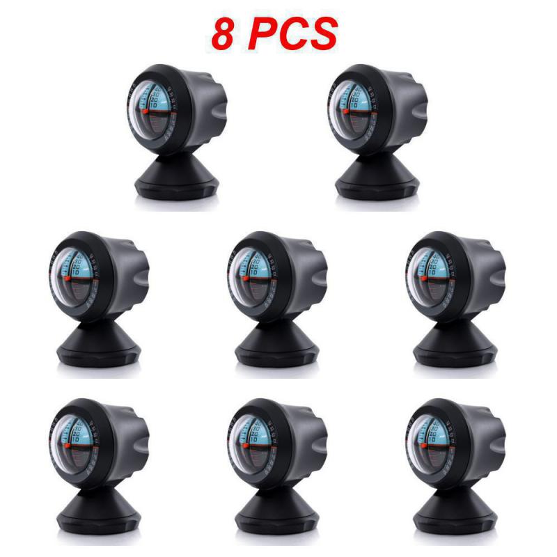 1~8PCS Car Compass Inclinometer Angle Vehicle Declinometer Gradient Auto Slope Meter Level High-Precision Gauge Accessory