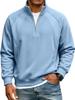 Men's Half Zip Sweatshirt Stand Collar Relaxed Fit Casual Pullover for Autumn Winter