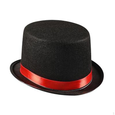 Black Top Hat Gothic Costume Fedoras for Club Cosplay Theme Parties Festival