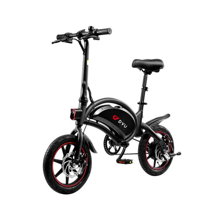 Vélo Électrique DYU D3F 14 Pouces 25km/h - Moteur 250W Batterie 36V10Ah Freins À Disque - Noir