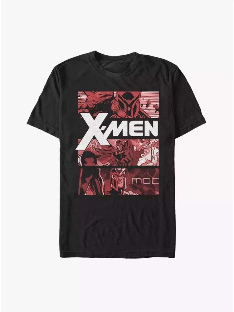 Marvel 2026 New HighQuality Marvel X XUnisex Magneto Composite Comic Print Unisexs and Womens ShortSleeved Casual TShirt M