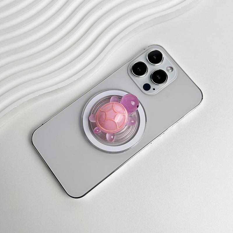 1PC Glow-in-the-Dark Turtle Phone Holder Mini Resin Turtle For Magsafe IPhone Mac Samsung Safe Ring Finger Expanding Stand