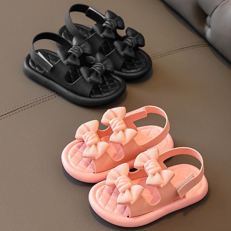Summer Girls Sandals Non-slip Soft Bottom Student Princess Cool Shoes Open Toe Baby Girls Beach Princess Sandals