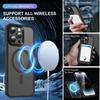 Translucent Frosted Glass Lens Protector Magnetic Case for iPhone 15 14 13 12 11 Pro Max 15Plus Shockproof Wireless Charge Cover
