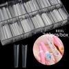 240pcs/box XXXL Straight Tapered Square Extra Long Acrylic Nail Tips Clear No C Curve Half Cover Artificial False Tip Nails Tool