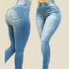 Jeans Skinny Modellanti a Vita Alta per Donna Denim Elasticizzato Pantaloni a Sigaretta Taglie Forti Moda Donna