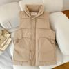 Daunenweste Damen kurz Herbst und Winter neu Koreanische Version Weste Taillengürtel verdickt ärmellos Baumwollweste