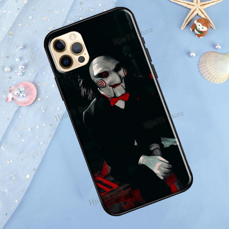 Saw Jigsaw Puppet Case For iPhone 13 Pro Max 12 Mini X XR XS Max SE 2020 8 7 Plus 11 Pro Max Phone Cover