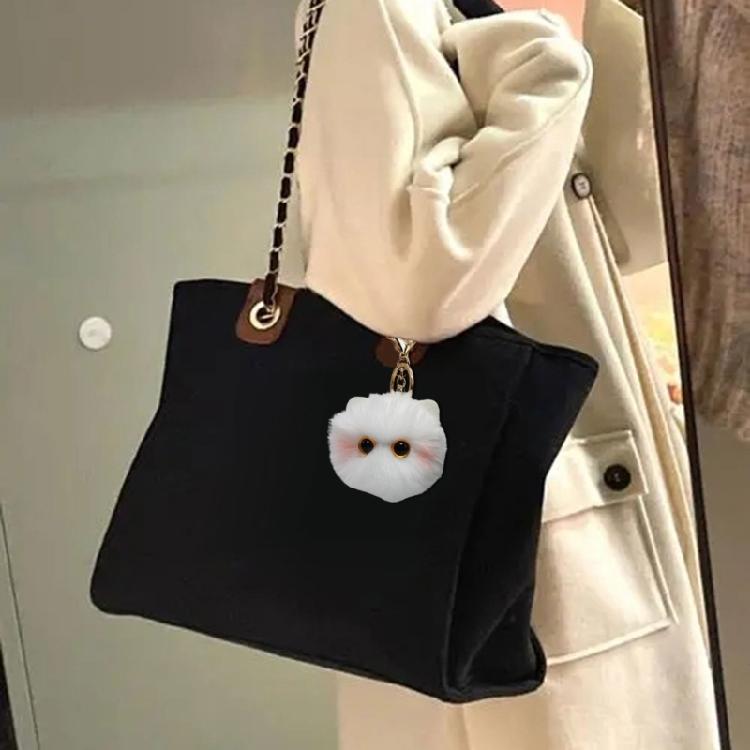 Cartoon Cat Bag Pendant Lovely Fluff Stuffed Keychains Cute Plush Ball Ornaments
