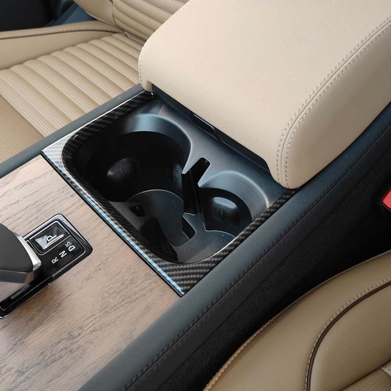 ABS Carbon Fiber For Land Rover Discovery Sport 2026 2026 Car Center Console Water Cup Frame Decorative Sticker Car Accessories