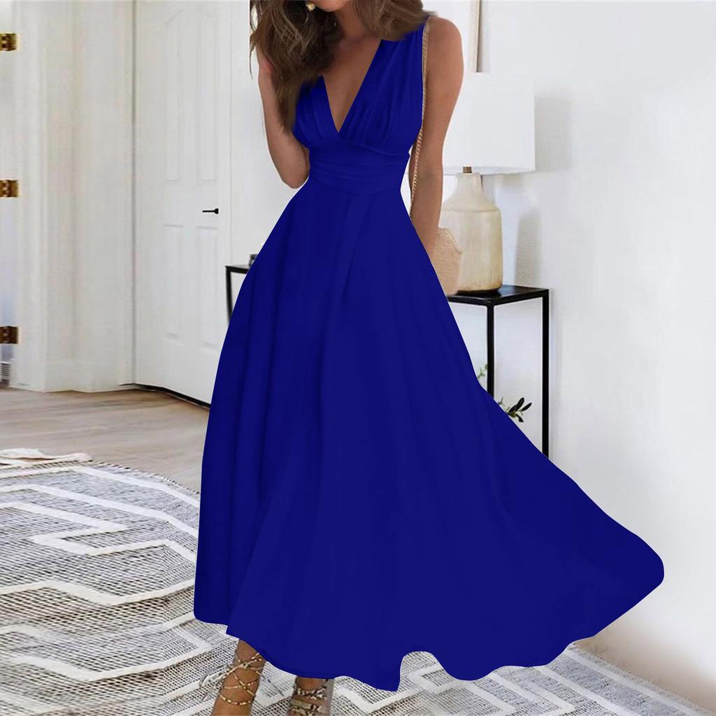 Women's Long Dress Maxi Dress Casual Dress Swing Dress A Line Dress Floral Fashion Streetwear Outdoor Daily Date Print Sleeveless V Neck Dress