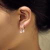 Japanische & Koreanische S925 Sterling Silber Geometrische Zirkon Ohrstecker für Damen - Elegantes, Vielseitiges, Leichter Luxus Modeaccessoire