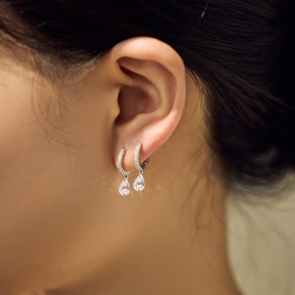 Japanische & Koreanische S925 Sterling Silber Geometrische Zirkon Ohrstecker für Damen - Elegantes, Vielseitiges, Leichter Luxus Modeaccessoire