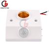 Automatic Human Body Infrared IR Sensor LED Bulb Light E27 Base PIR Motion Detector Wall Lamp Holder Socket Switch AC 110V 220V