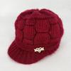 Duck Tongue Hat, Winter Women's Hat with Plush and Thick Yarn Hat Fashionable